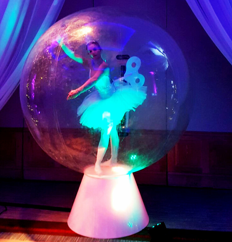real life snowglobe statue hire uk
